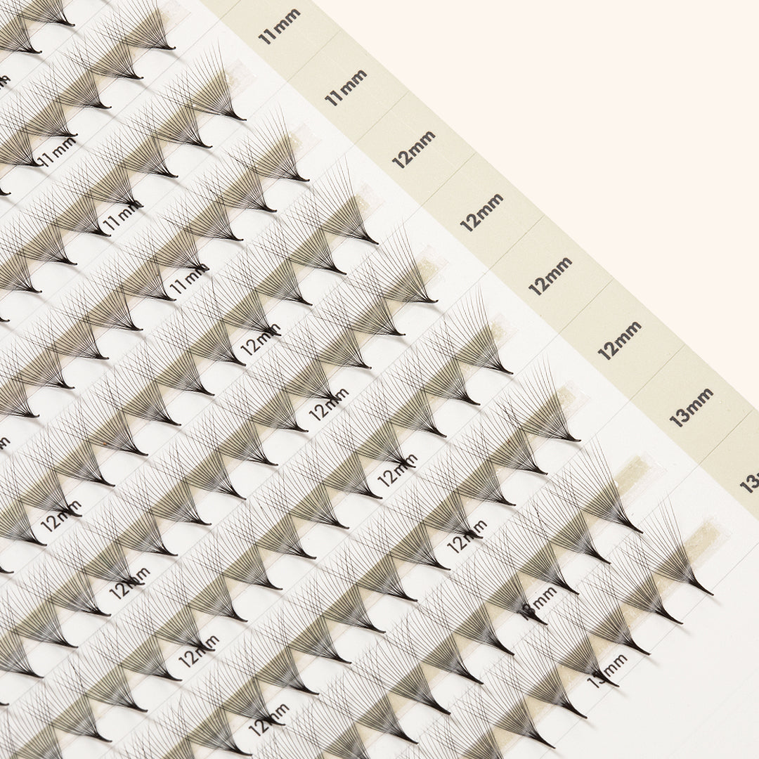 Best Narrow Premade Lash Fans Mayfair 16D 0.03 500 fans - Mixed Lengths, Best Eyelash Extensions Narrow Premade Lash Fans