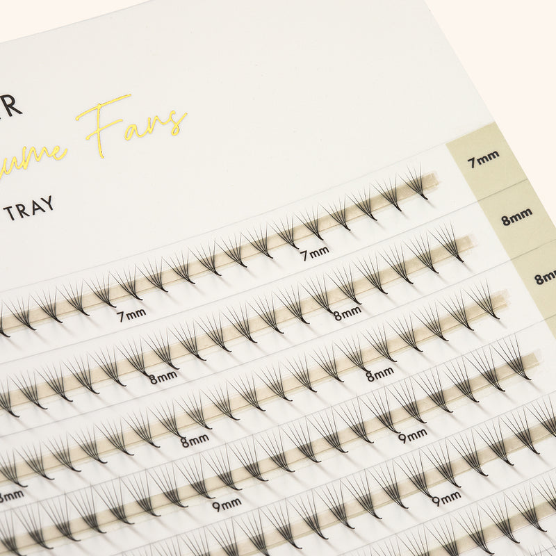 Best Narrow Premade Lash Fans Mayfair 5D 0.06 600 fans - Mixed Lengths, Best Eyelash Extensions Narrow Premade Lash Fans