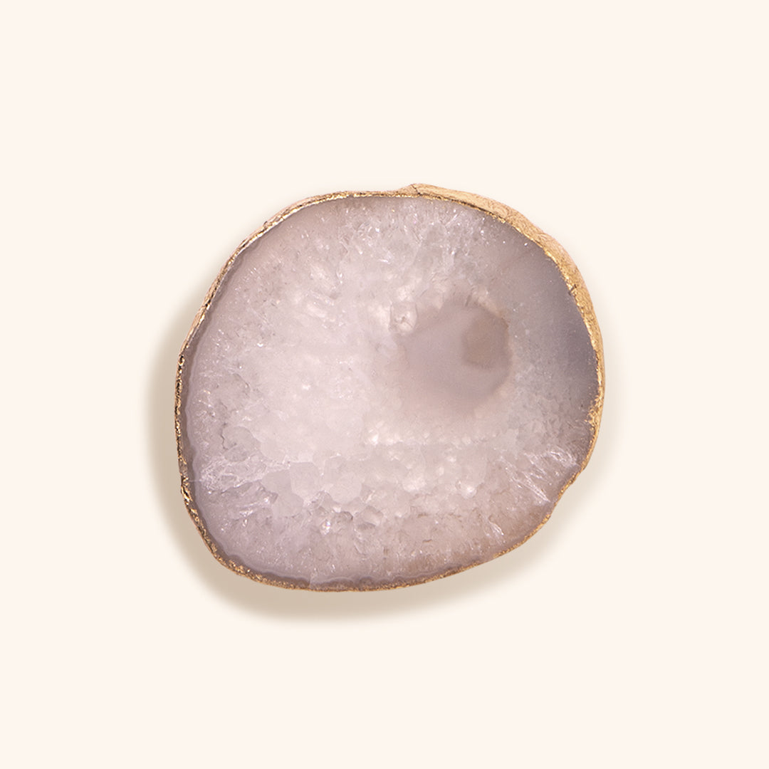 White Agate Glue Stones, for lash extensions glues