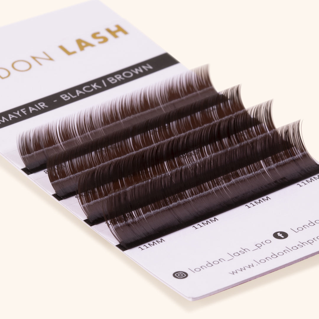 Tray of Black Brown Faux Mink Lashes - Sample, London Lash Australia