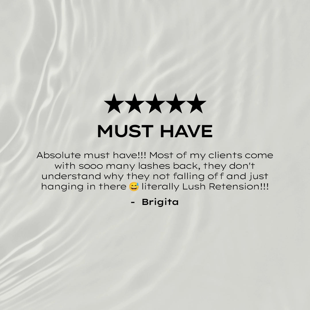 Five-star rating with a positive review on a textured white background