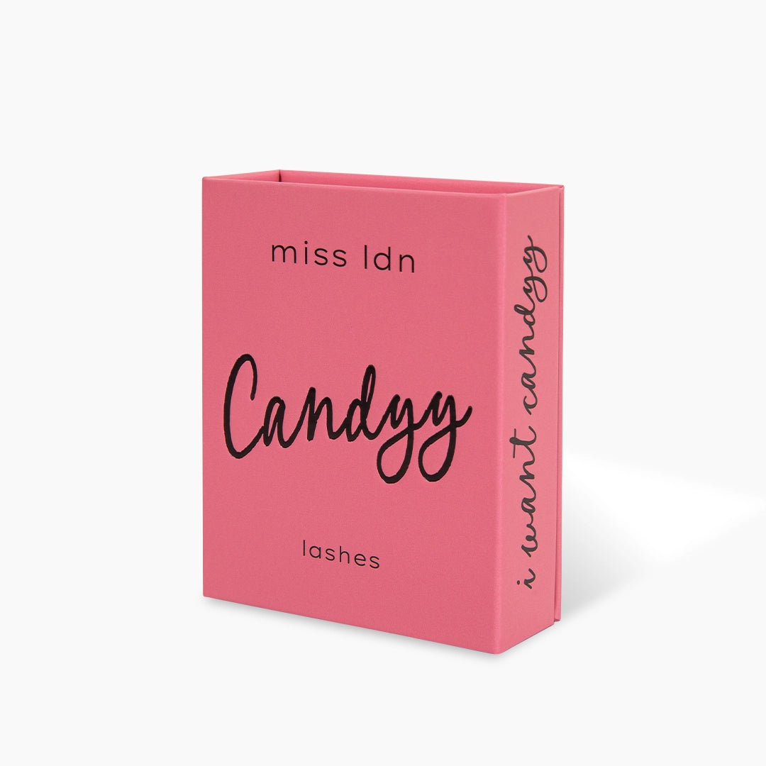 London Lash CandYY Lashes closed tray front view showing product name and branding