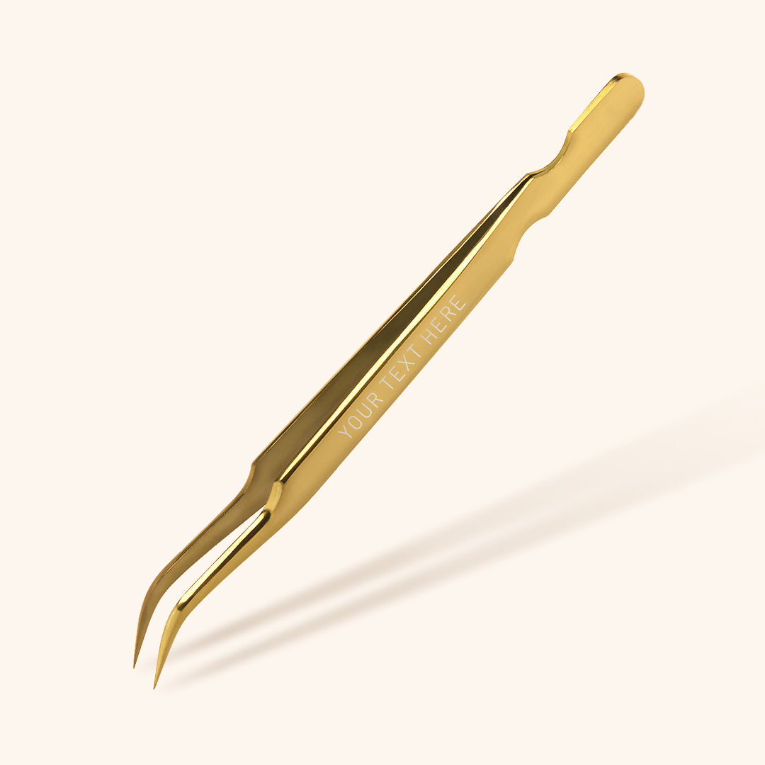 Curved Isolation Eyelash Extensions Tweezers
