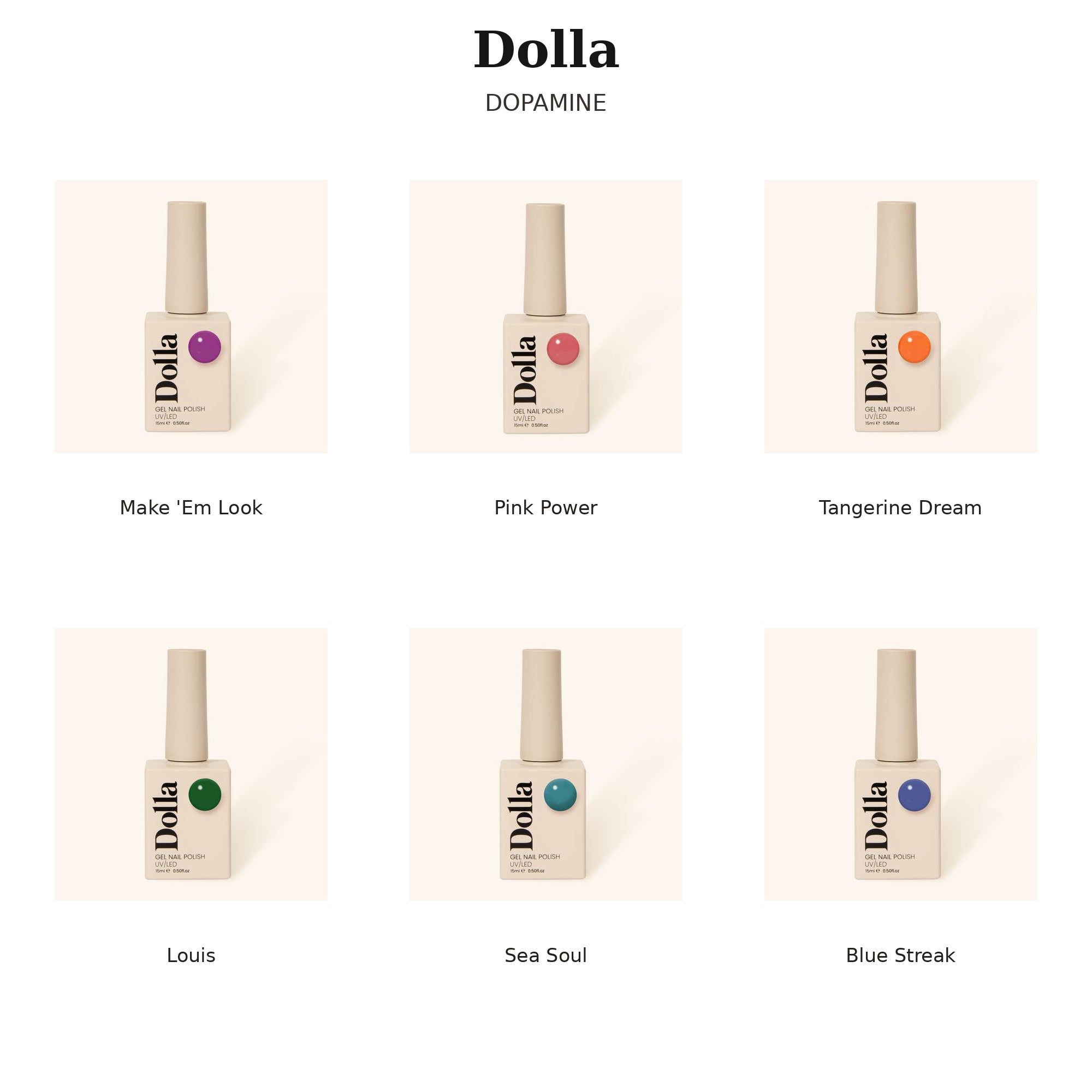 Dolla Gel Polish Collections - Choose Your 6-Shade Set