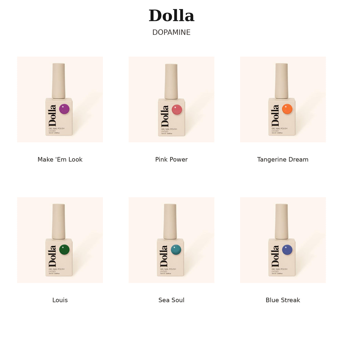 Dolla Gel Polish Collections - Choose Your 6-Shade Set