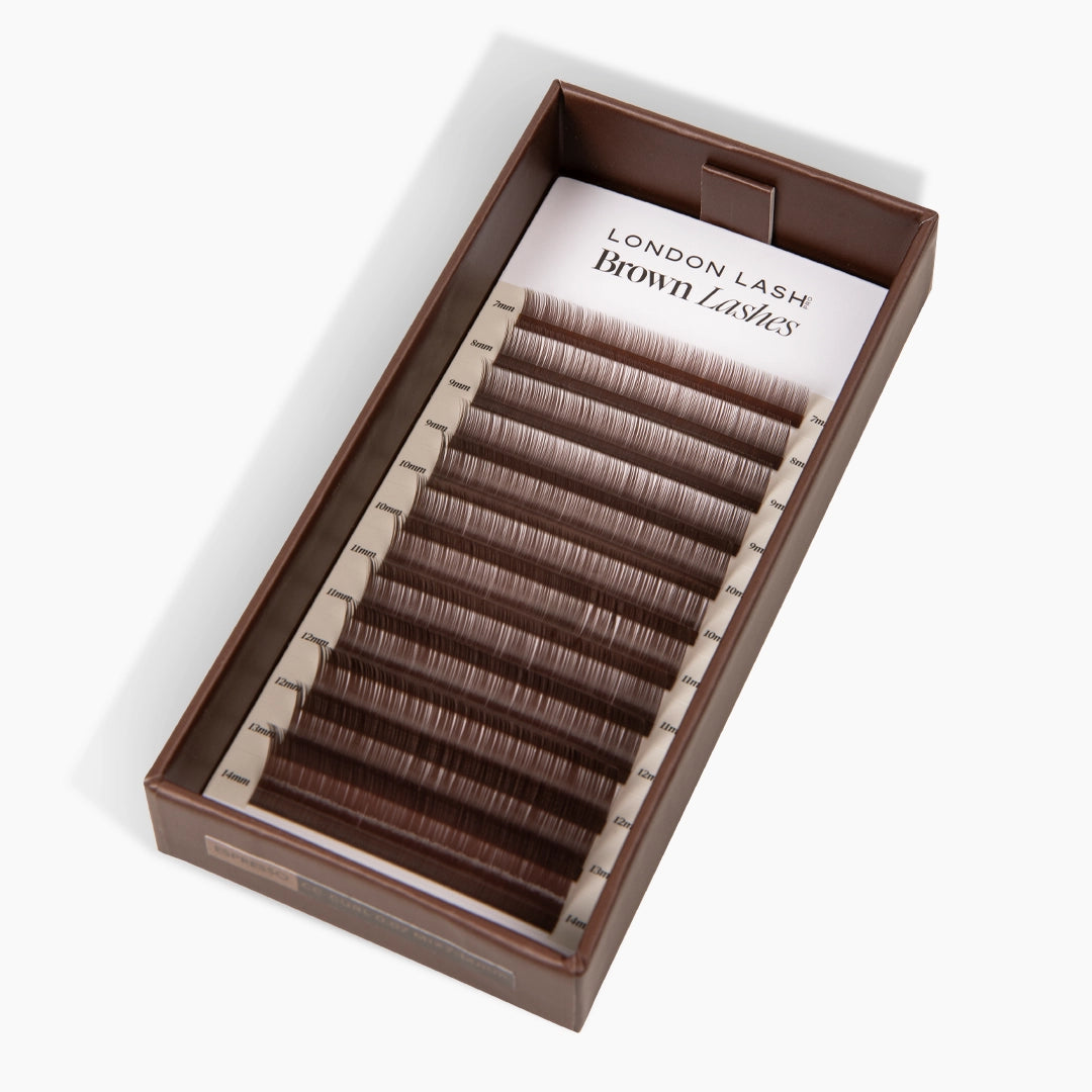 London Lash professional expresso brown lash extensions tray for natural lash sets