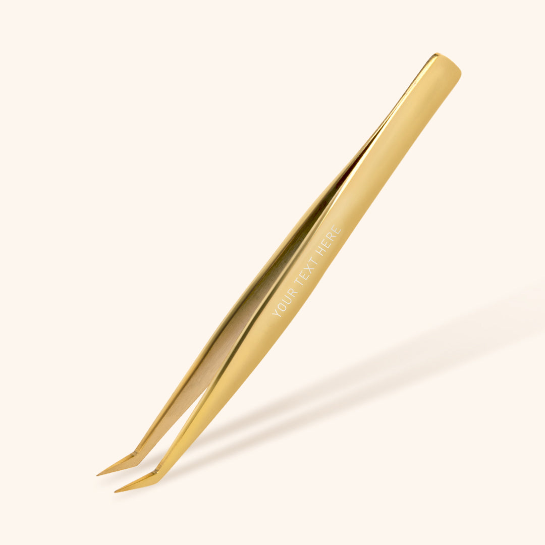 Volume Eyelash Extensions Tweezers With Engraving