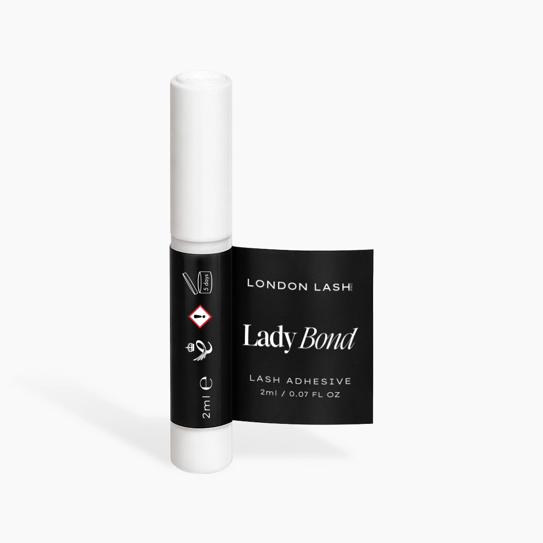 London Lash Lady Bond lash adhesive sample on a white background