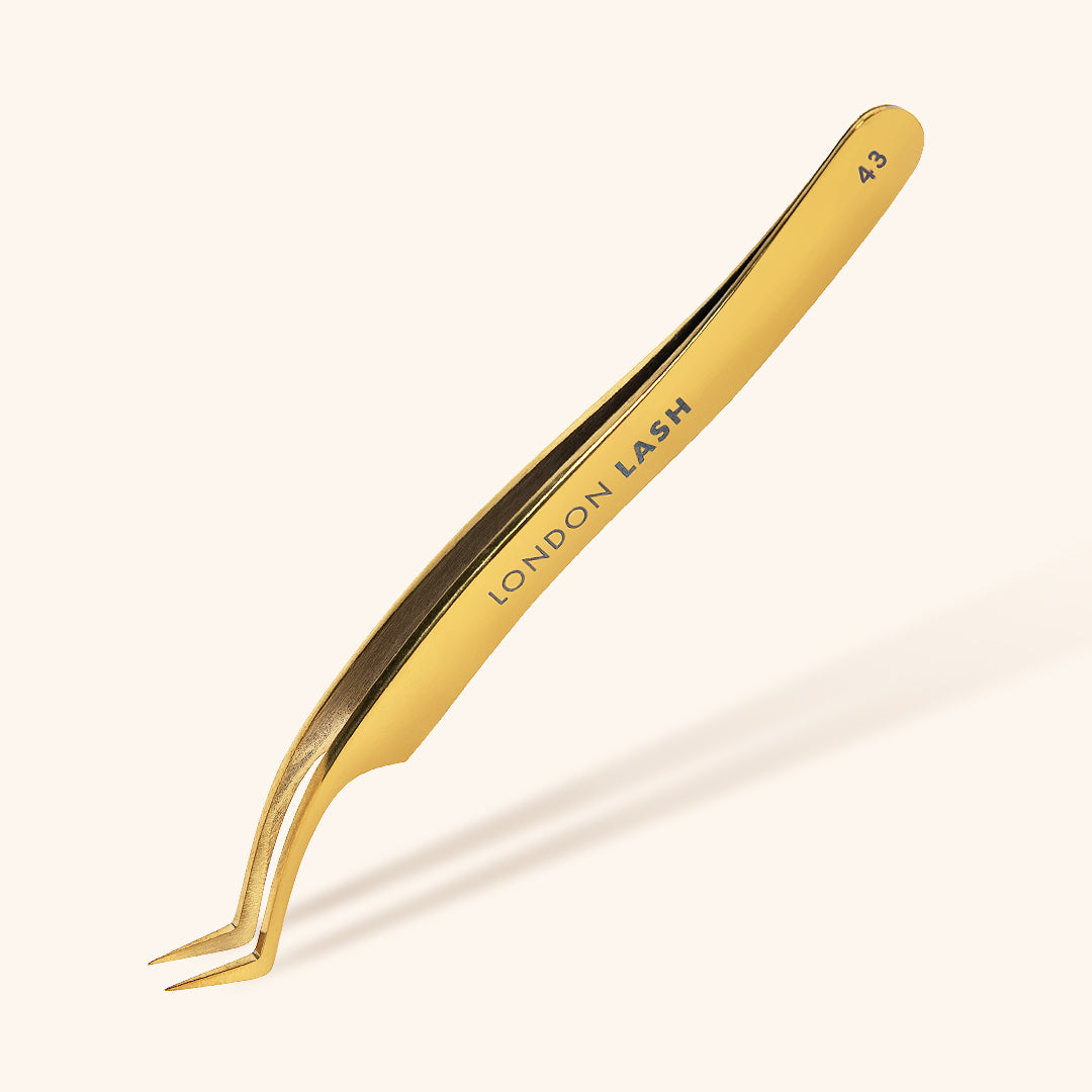 Wide Tip Mega Volume Tweezer, Gold, London Lash Australia