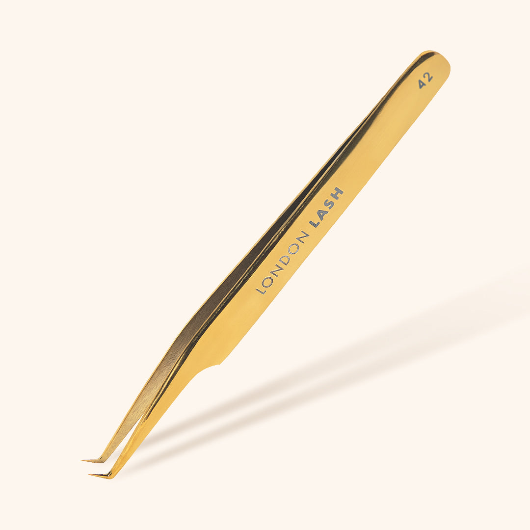 Ultra Fine Tip Mega Volume Tweezer, Gold, London Lash Australia