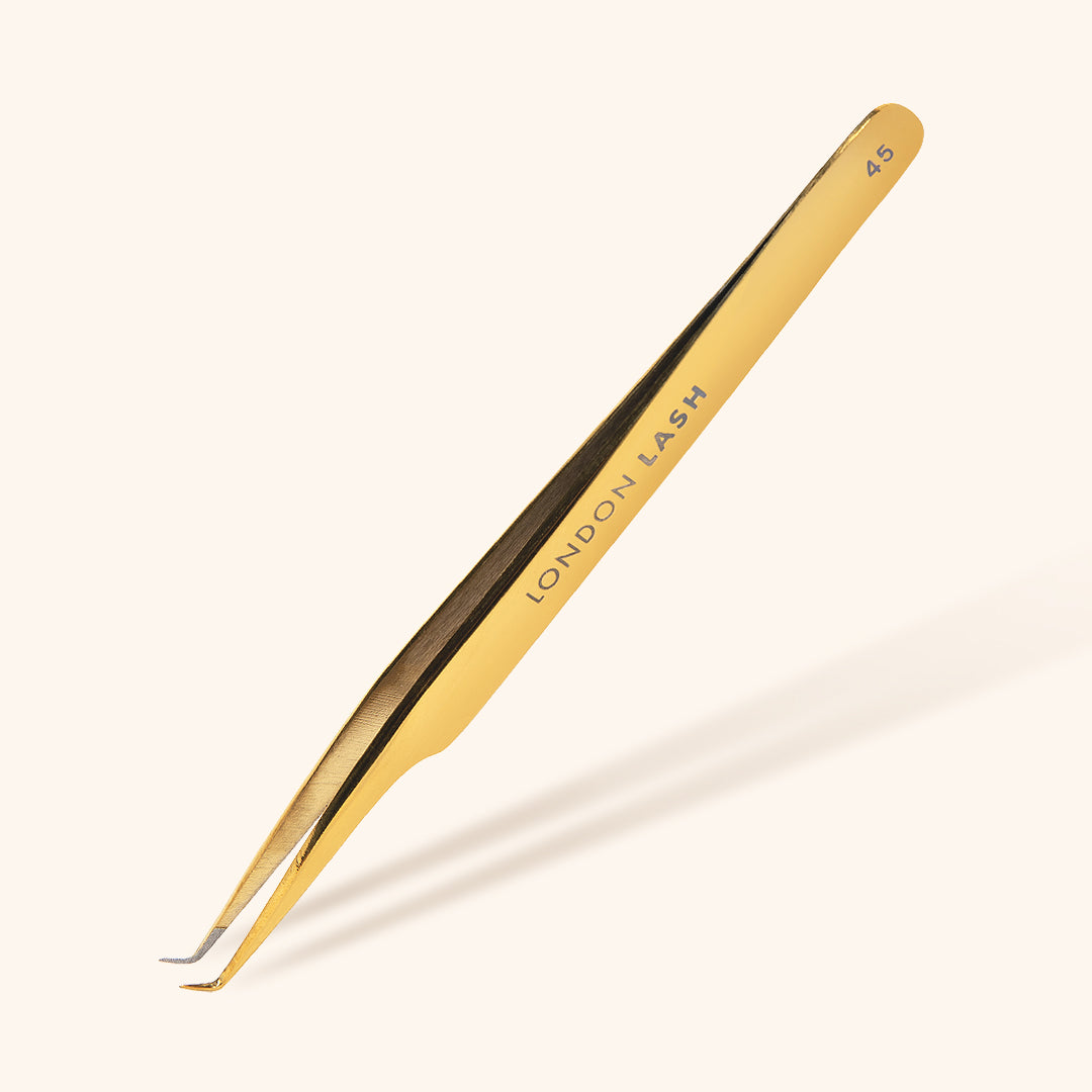 Fiber Ultra Fine Tip Mega Volume Tweezer, Gold, London Lash Australia