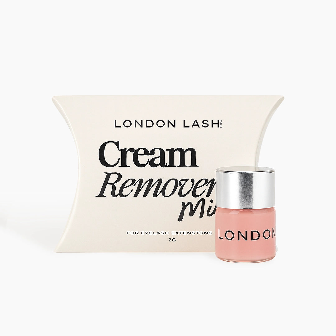 London Lash cream remover with packaging on a white background