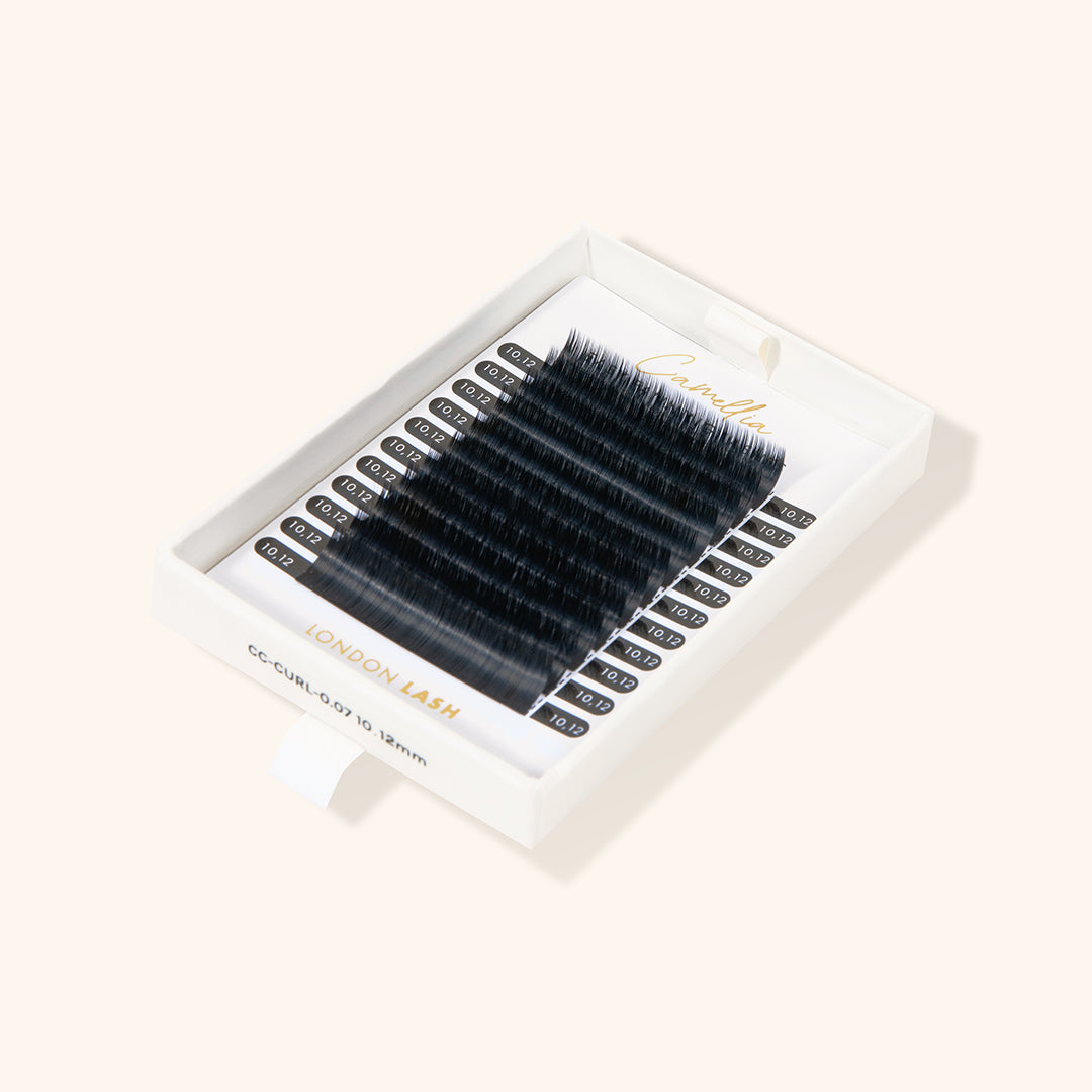 TRAY OF CAMELLIA - TEXTURED EASY FANNING MEGA VOLUME LASHES 0.03, LONDON LASH AUSTRALIA