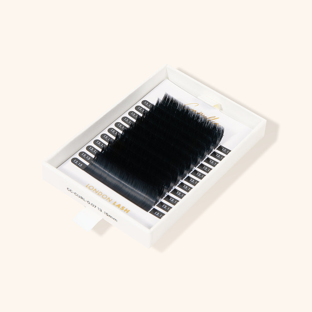 TRAY OF CAMELLIA - TEXTURED EASY FANNING MEGA VOLUME LASHES 0.07, LONDON LASH AUSTRALIA