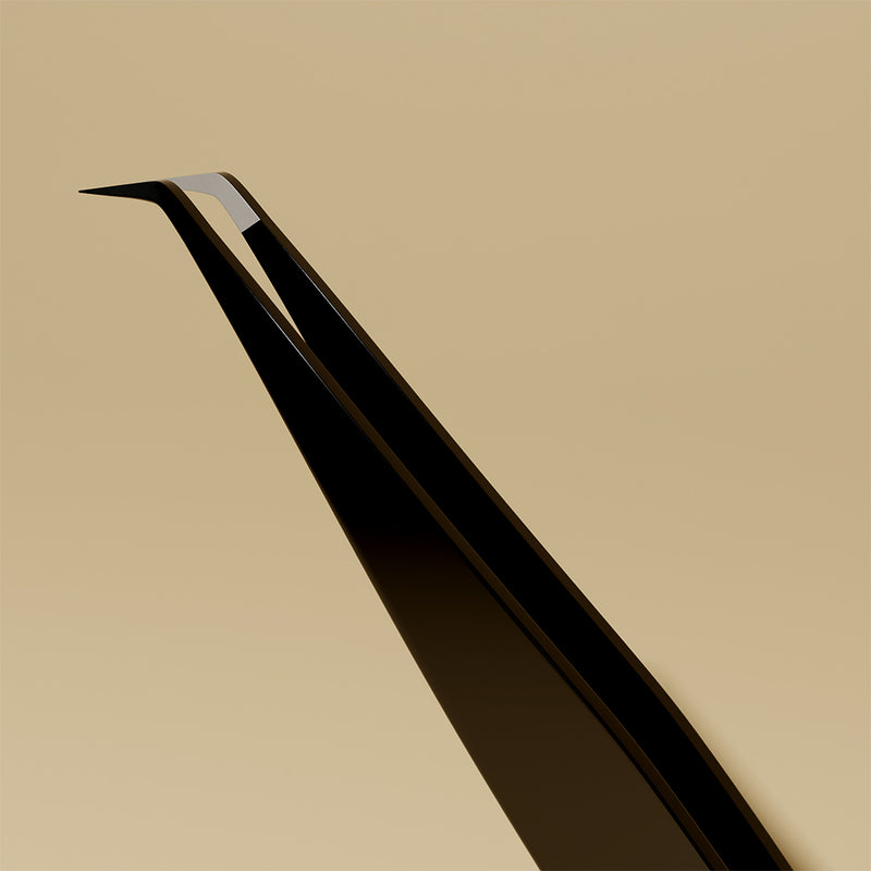 Multifunctional fiber tip eyelash tweezers with precise fine tip close-up