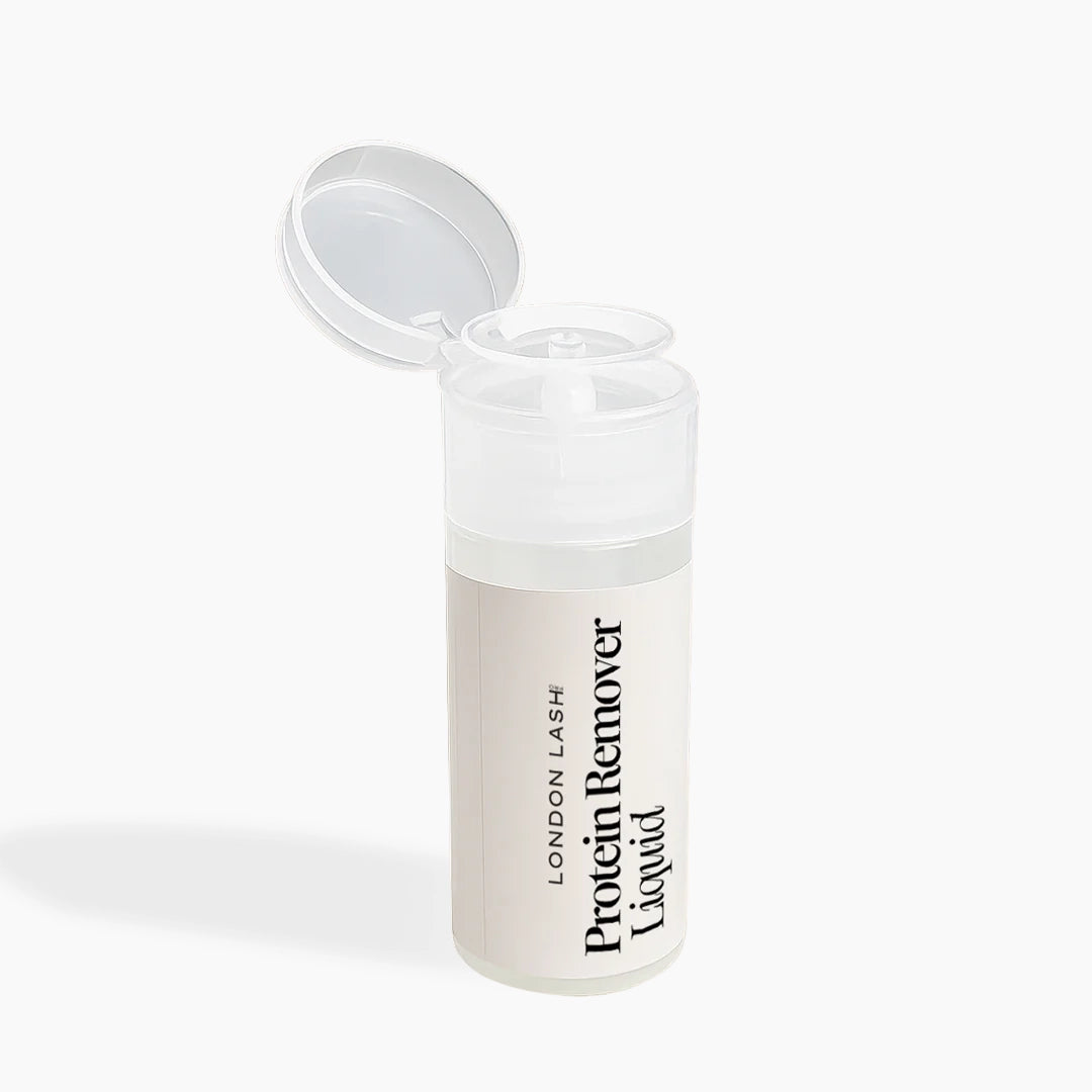 London Lash Protein Remover Liquid bottle on a white background