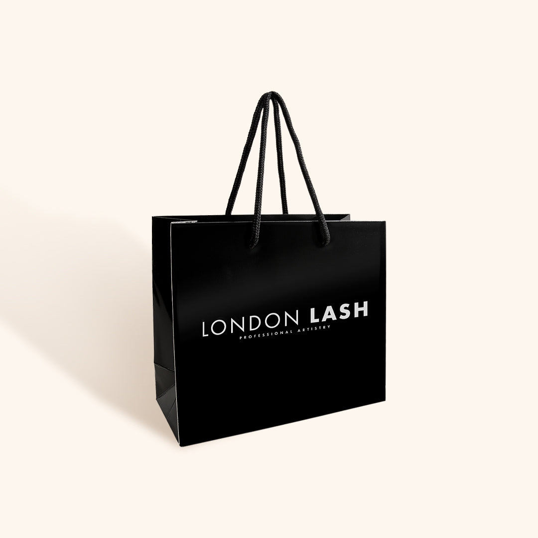 LONDON LASH BLACK REUSABLE PAPER BAG (SMALL)