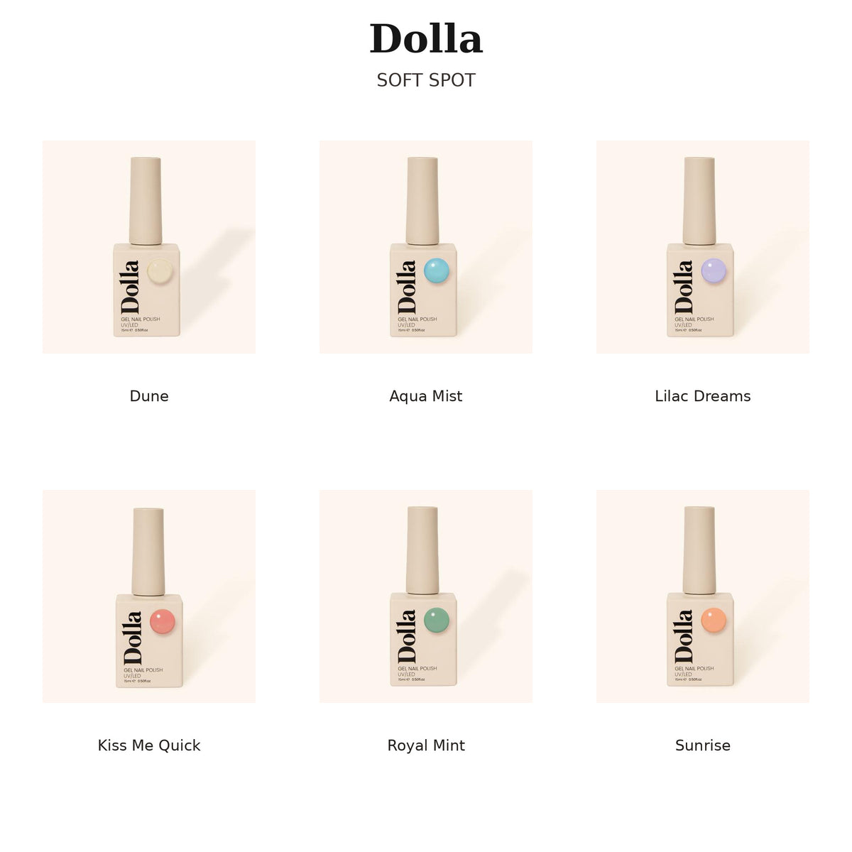 Dolla Gel Polish Collections - Choose Your 6-Shade Set