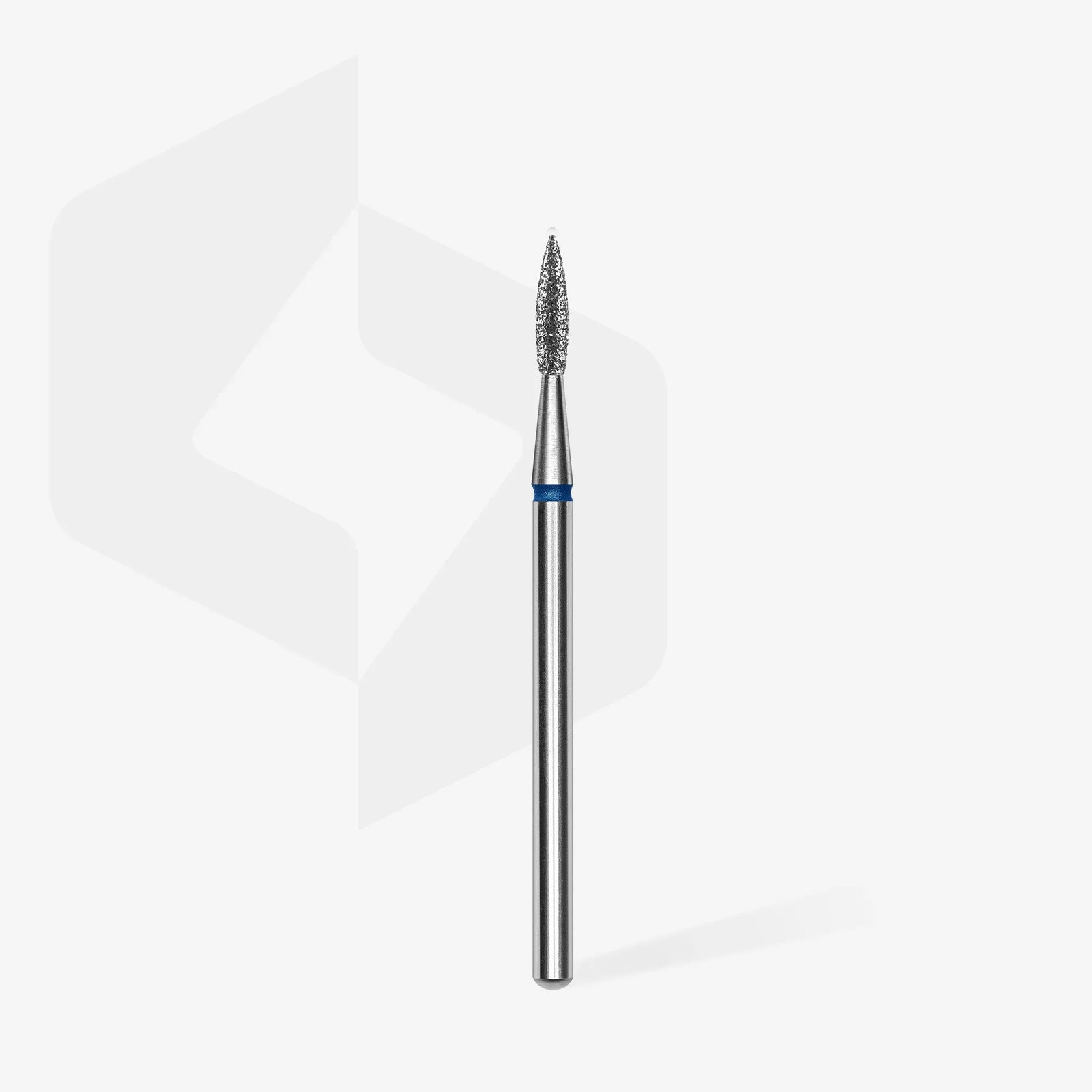 Diamond nail drill bit pointed flame blue EXPERT head diameter 1,8 mm / working part 8 mm