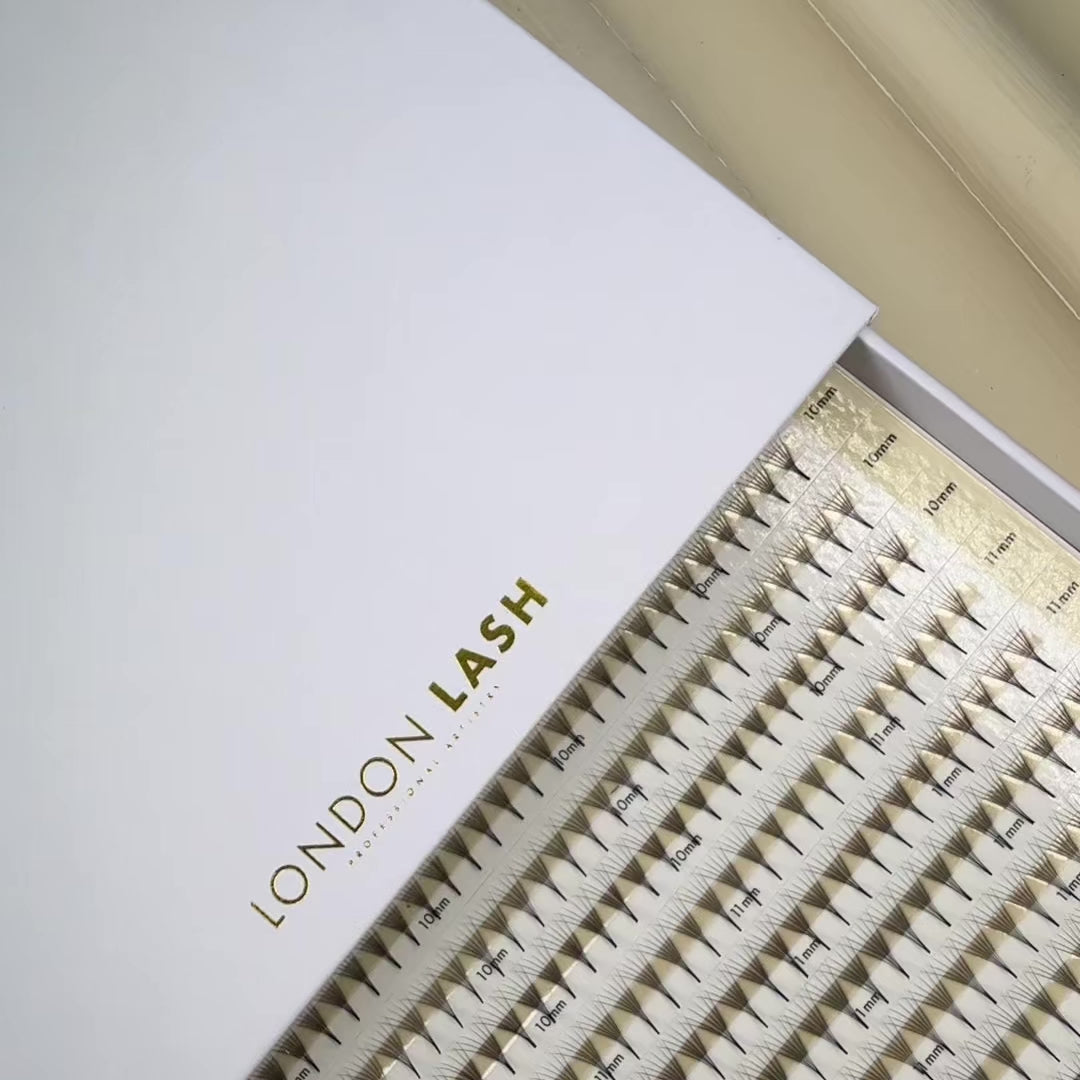 Best Premade Lash Fans Mayfair 6D 0.06 600 fans - Mix Tray, Best Premade Eyelash Extensions, for hybrid lashes, russian lashes, classic lashes