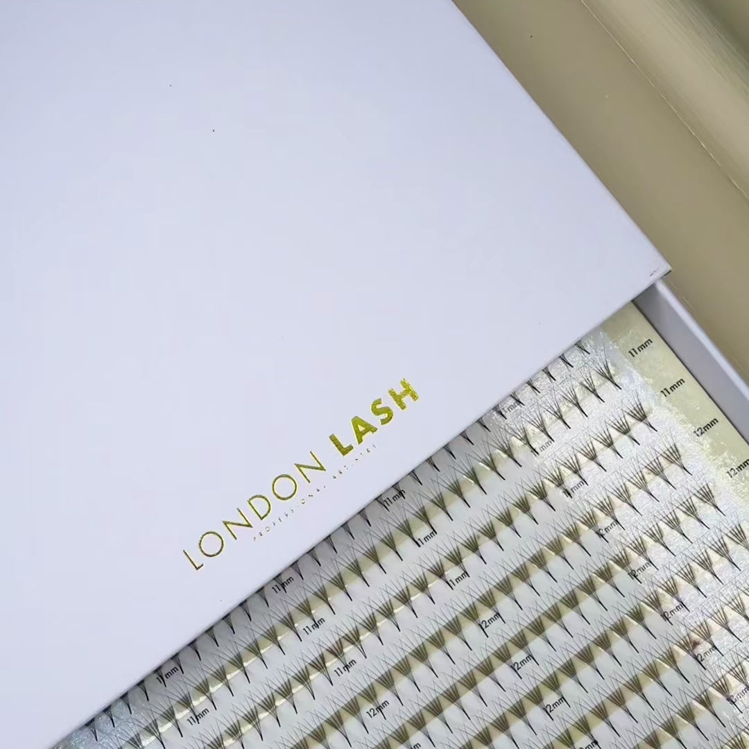 Best Premade Lash Fans Mayfair 5D 0.06 600 fans - Mix Tray, Best Premade Eyelash Extensions, for hybrid lashes, russian lashes, classic lashes