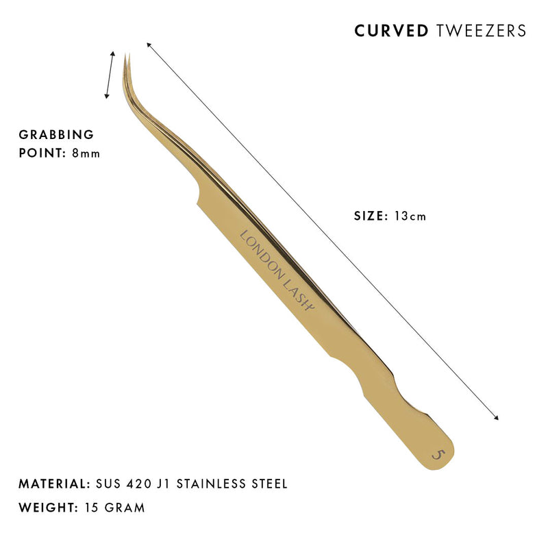 Curved Isolation Eyelash Extensions Tweezers, lash tweezers, lash accessories, the best lash accessories, eyelash extensions accessories, the best tweezers for lash extensions 
