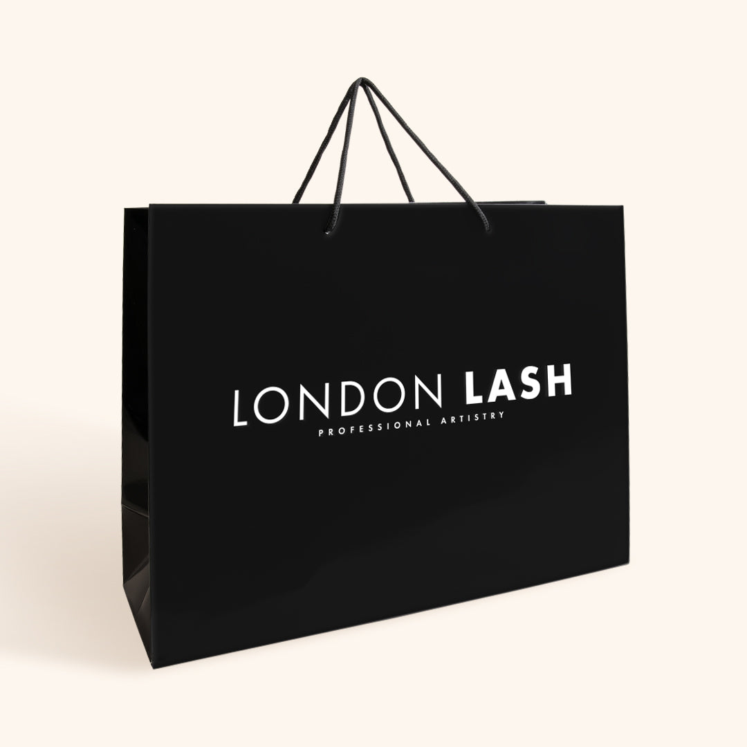 LONDON LASH BLACK REUSABLE PAPER BAG (LARGE)