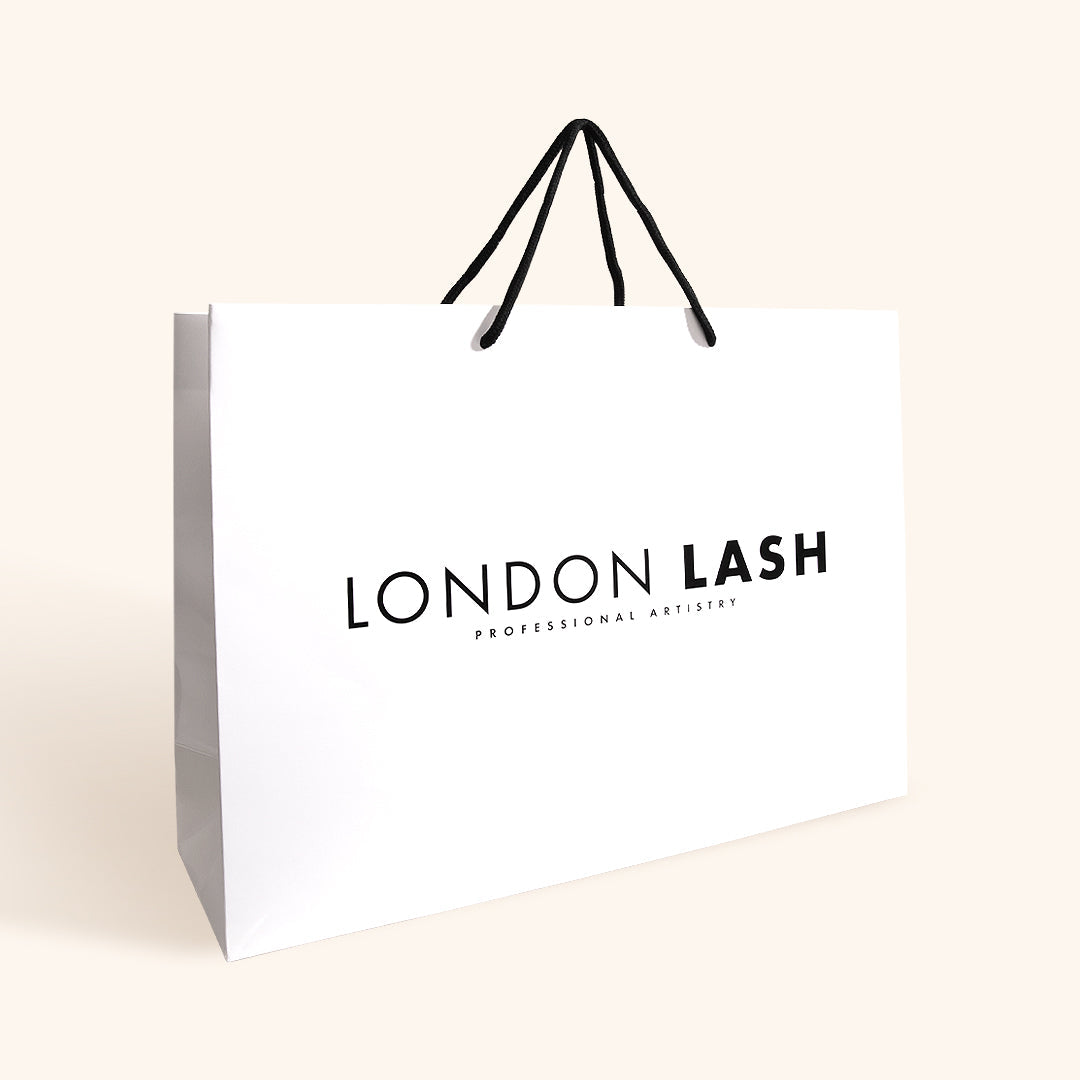 LONDON LASH WHITE REUSABLE PAPER BAG (LARGE)