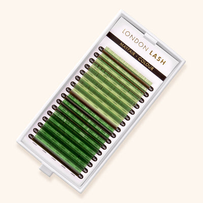Light Green/ Green Faux Mink Coloured Lashes