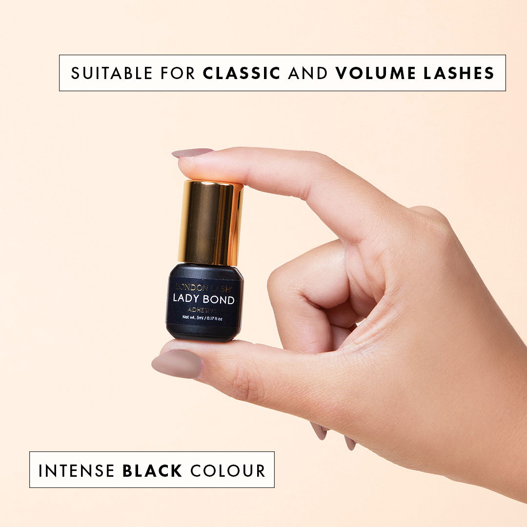 a full sized bottle of lady bond lash extension glue, Eyelash Extension Glue, London Lash Glue, best lash extension glue, london lash pro glue, london lash glue, lash adhesive, london lash adhesive, eyelash extension glue, best lash extension glue, eyelas