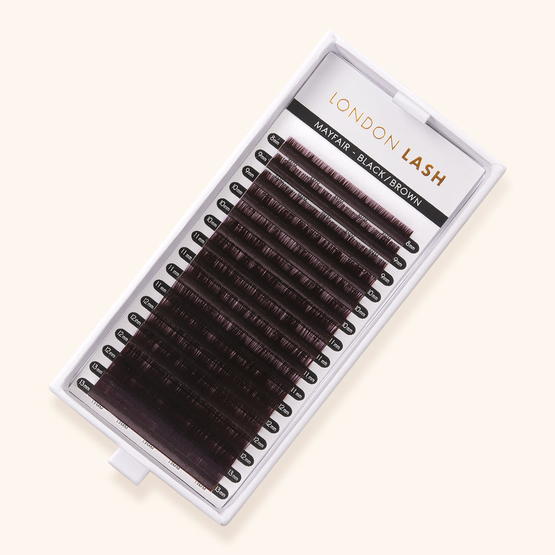 Black Brown Faux Mink Mayfair Lashes 0.10, London Lash Australia