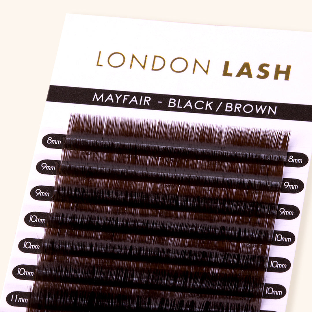 Black Brown Faux Mink Mayfair Lashes 0.10, London Lash Australia