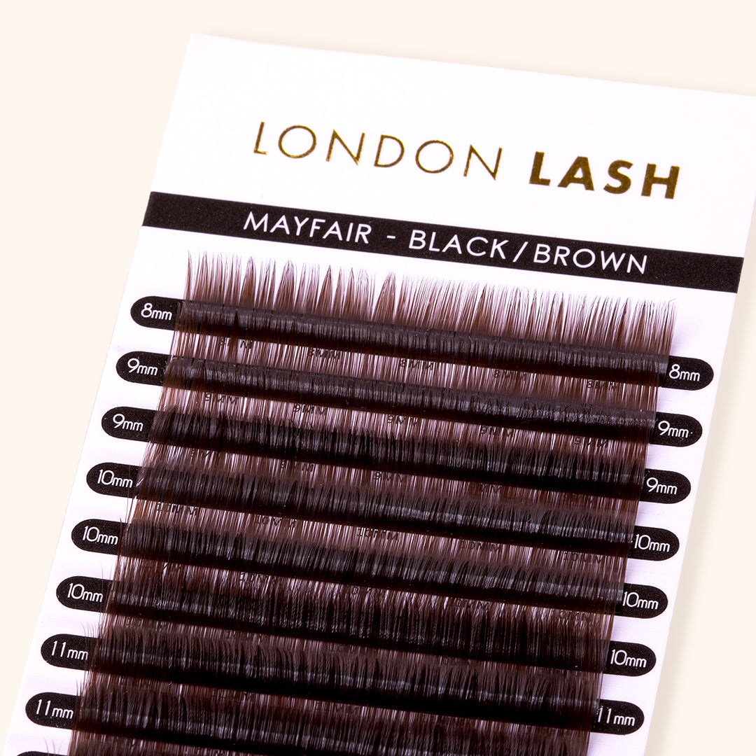 Black Brown Faux Mink Mayfair Lashes 0.03, London Lash 