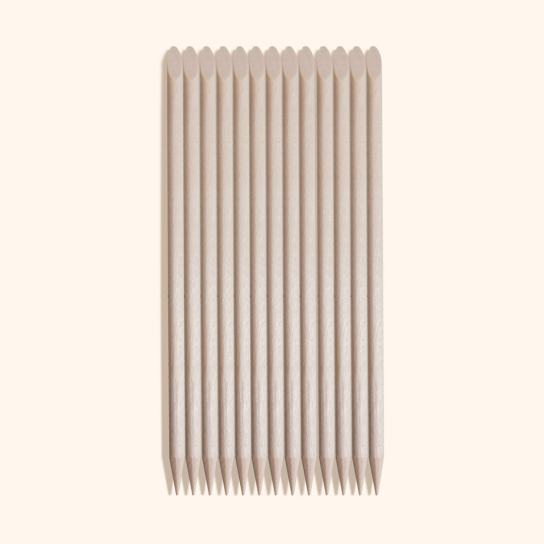 Large wooden cuticle sticks / pushers remove dead skin and use for nail design, manicures and pedicures