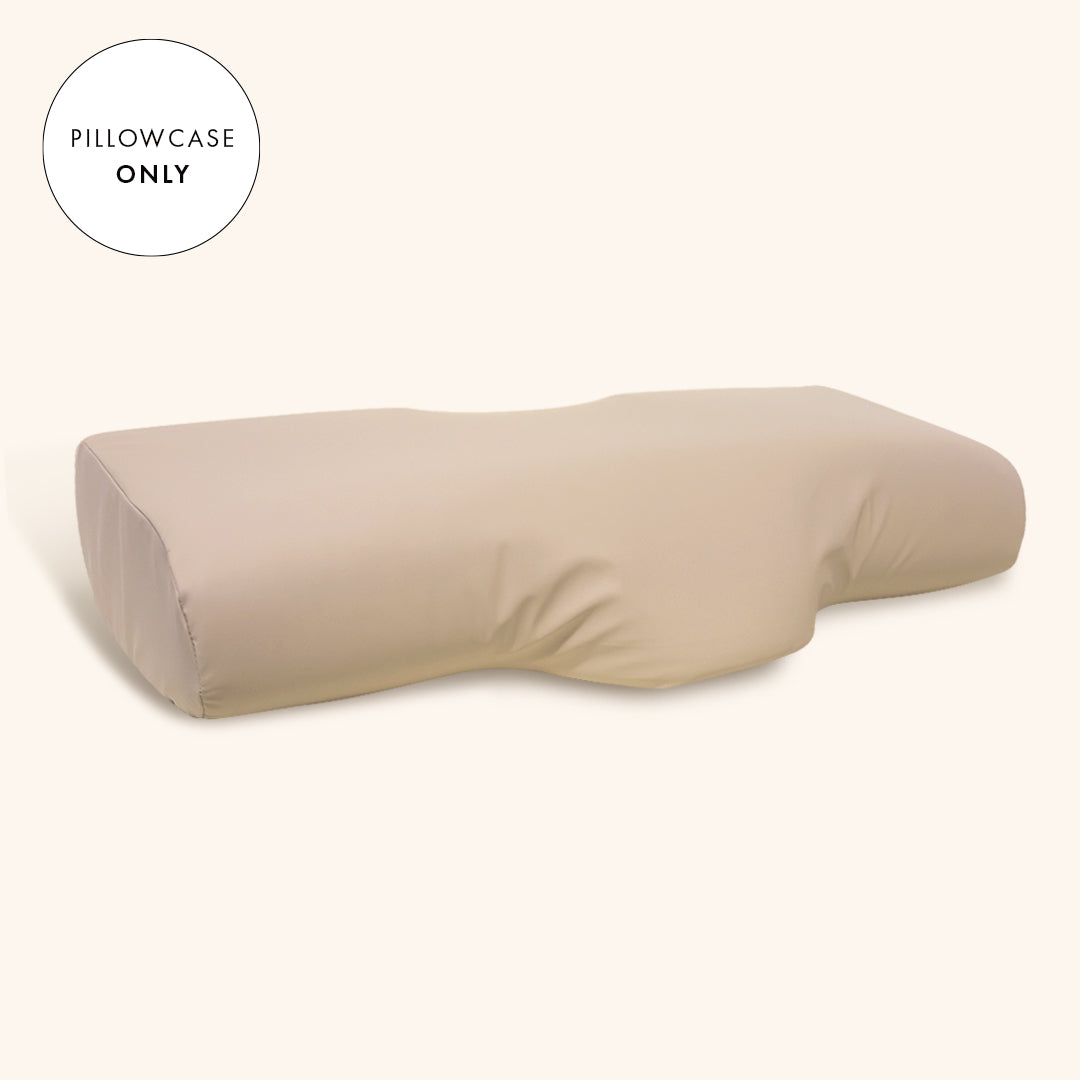 Faux-leather Lash Pillowcase, Beige, London Lash Australia