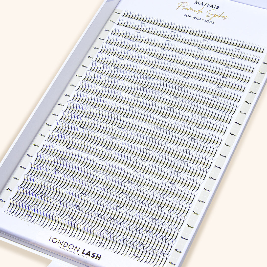 Tray of Premade Spikes Mayfair 5D 0.06 1000pcs - MIX TRAY, Professional Eyelashes, London Lash Australia