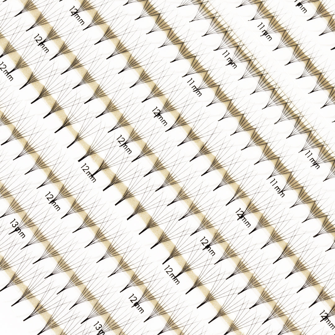 Best Premade Lash Fans Mayfair 6D 0.06 600 fans - Mix Tray, Best Premade Eyelash Extensions 