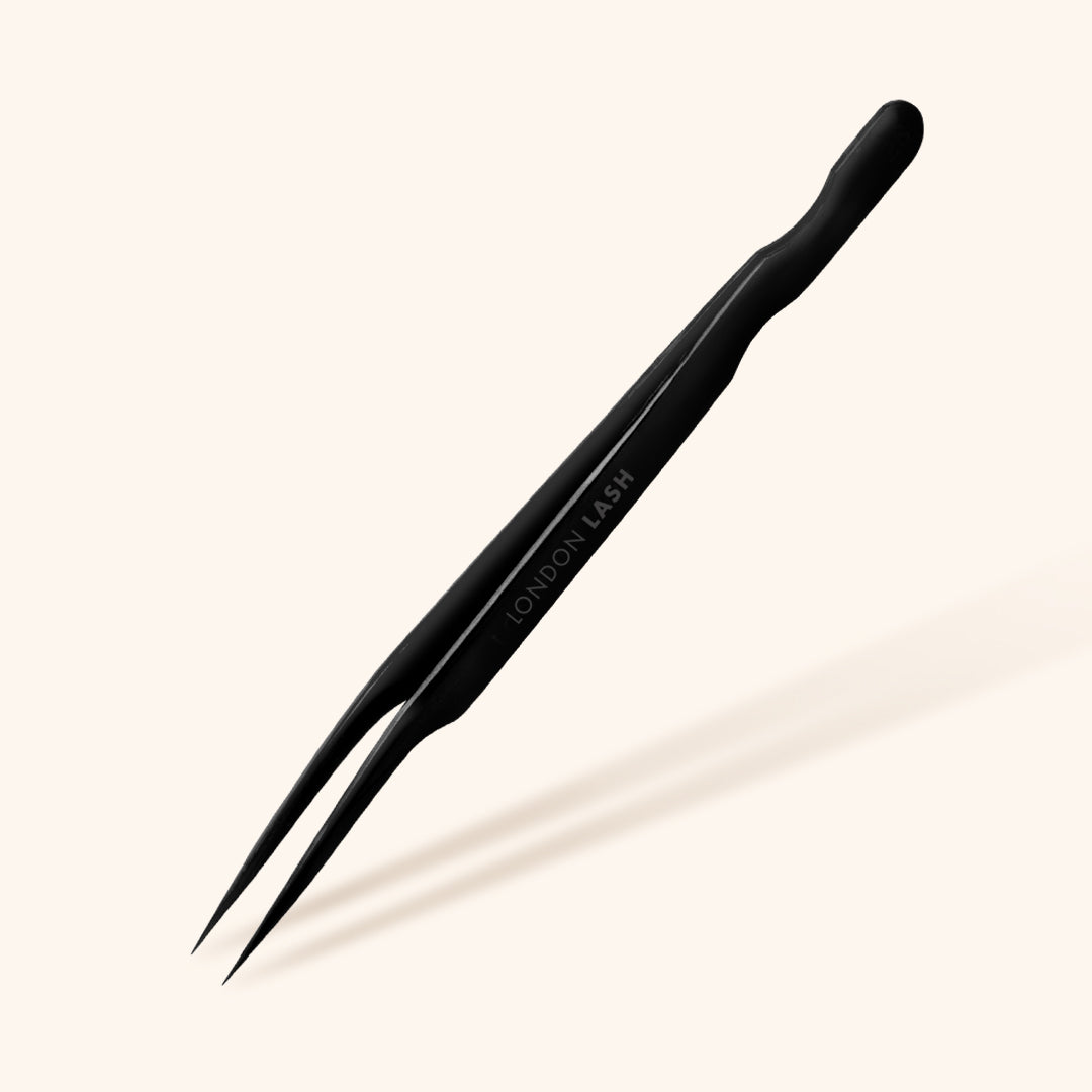 Black Pointed Isolation Eyelash Extensions Tweezers, London Lash Australia