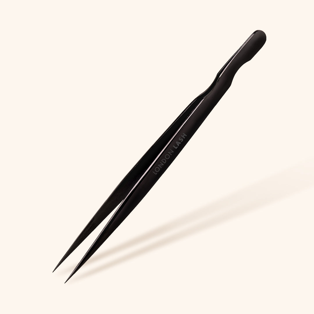 Black Straight Isolation Eyelash Extensions Tweezers