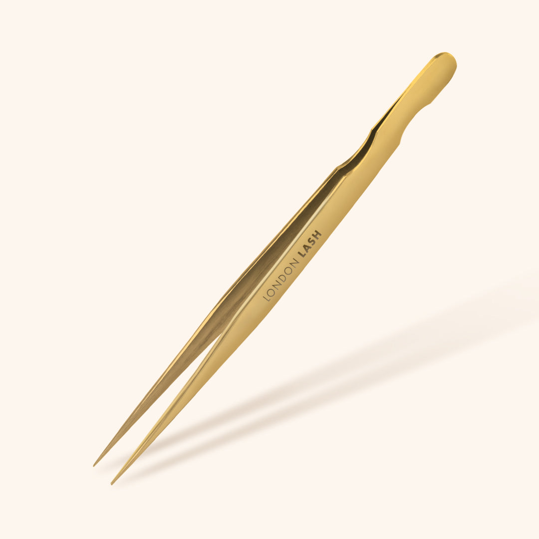 Golden Straight Isolation Eyelash Extensions Tweezers, London Lash Australia